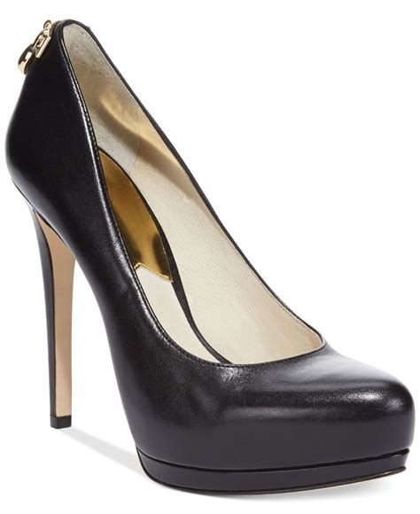 michael kors black heels|michael kors black platform heels.